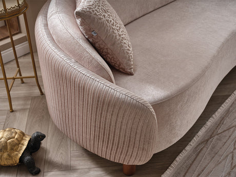 Alessa Stationary Sofa in Cream from Furnia - Luna Furniture