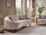 Alessa Cream 4-Piece Living Room Set (2 Sofas & 2 Chairs)