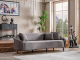 Alessa Stationary Sofa in Grey from Furnia - Luna Furniture