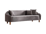 Alessa Stationary Sofa in Grey from Furnia - Luna Furniture