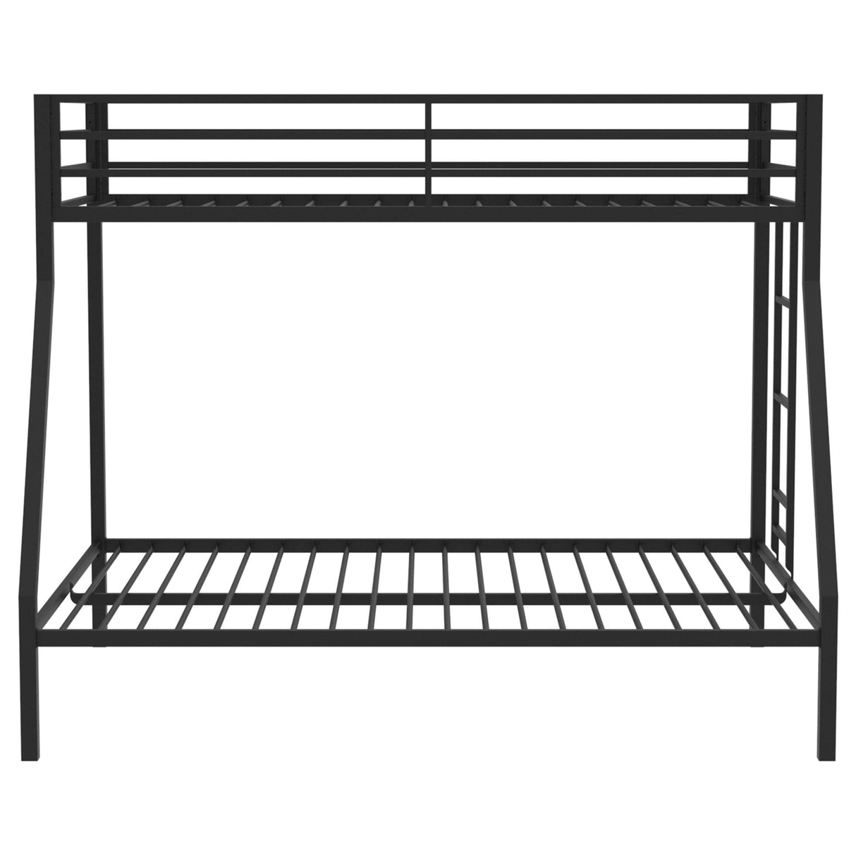 Alevera Metal Twin Over Full Bunk Bed with Ladder Black from Coaster - Luna Furniture