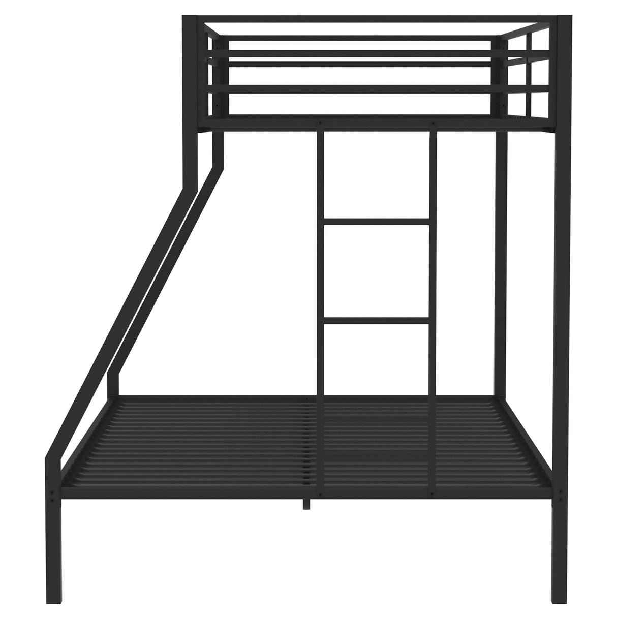 Alevera Metal Twin Over Full Bunk Bed with Ladder Black from Coaster - Luna Furniture