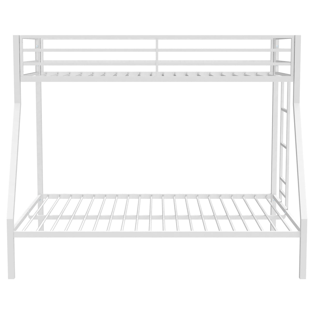 Alevera Metal Twin Over Full Bunk Bed with Ladder White from Coaster - Luna Furniture