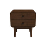 Alexa Mid Century Modern Style Night Stand 2-Drawer from Ashcroft Furniture - Luna Furniture