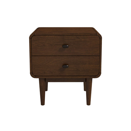 Alexa Mid Century Modern Style Night Stand 2-Drawer from Ashcroft Furniture - Luna Furniture
