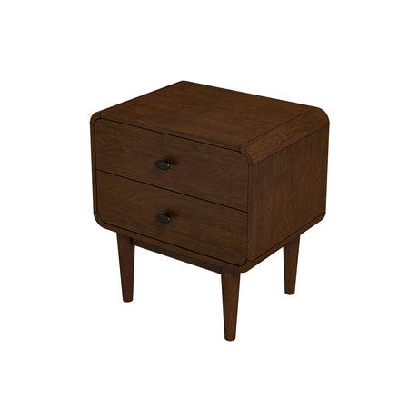 Alexa Mid Century Modern Style Night Stand 2-Drawer from Ashcroft Furniture - Luna Furniture