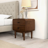 Alexa Mid Century Modern Style Night Stand 2-Drawer from Ashcroft Furniture - Luna Furniture