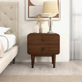 Alexa Mid Century Modern Style Night Stand 2-Drawer from Ashcroft Furniture - Luna Furniture