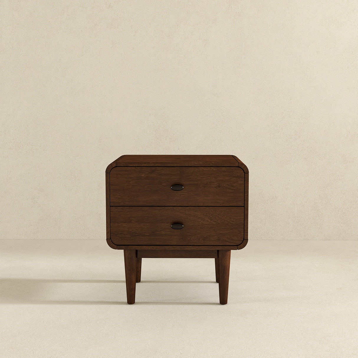 Alexa Mid Century Modern Style Night Stand 2-Drawer from Ashcroft Furniture - Luna Furniture