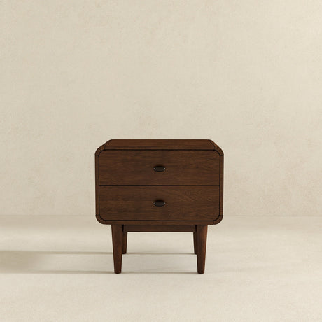 Alexa Mid Century Modern Style Night Stand 2-Drawer from Ashcroft Furniture - Luna Furniture