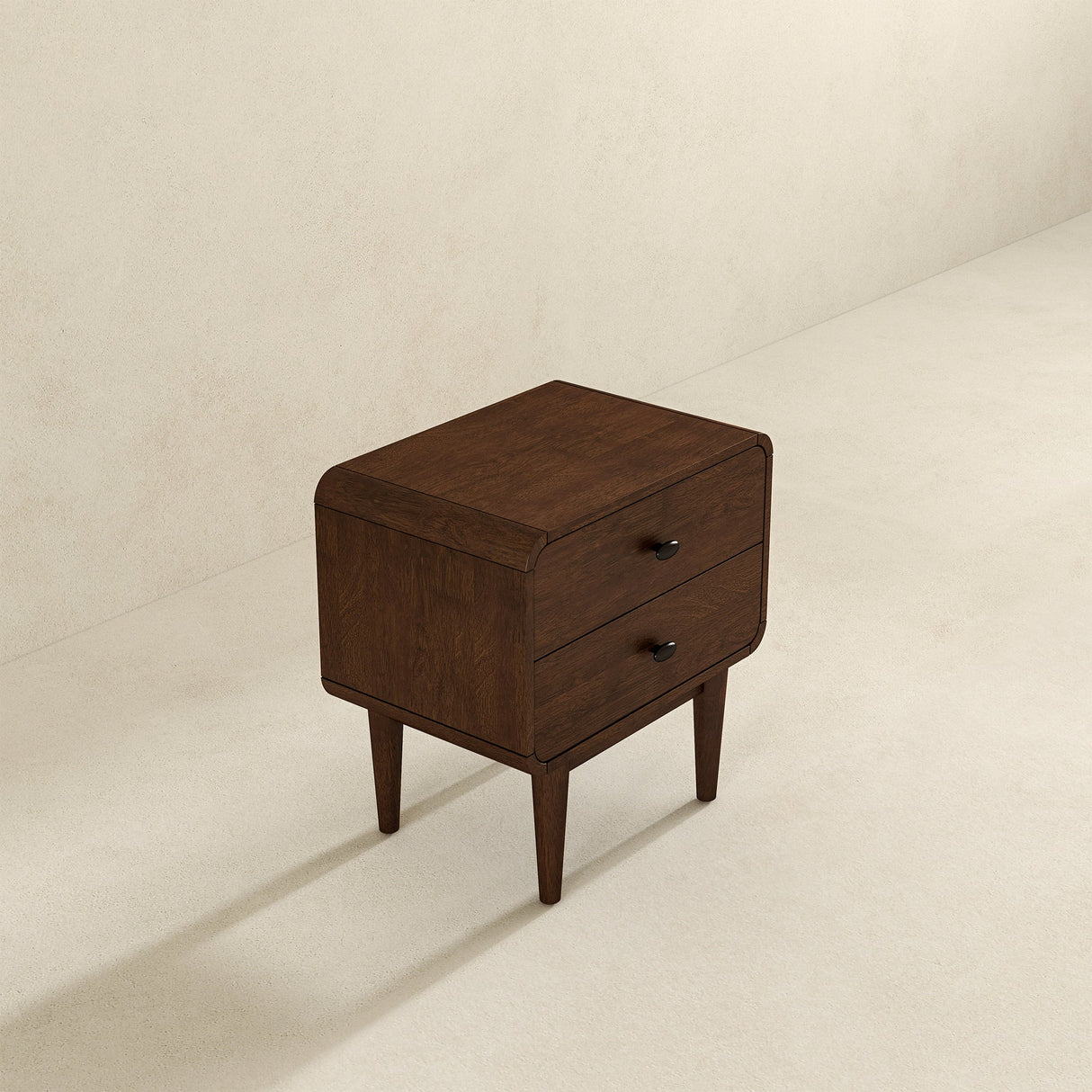 Alexa Mid Century Modern Style Night Stand 2-Drawer from Ashcroft Furniture - Luna Furniture