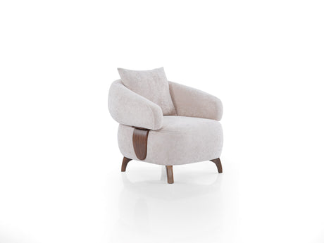 Alexa Chair in Cream from Furnia - Luna Furniture