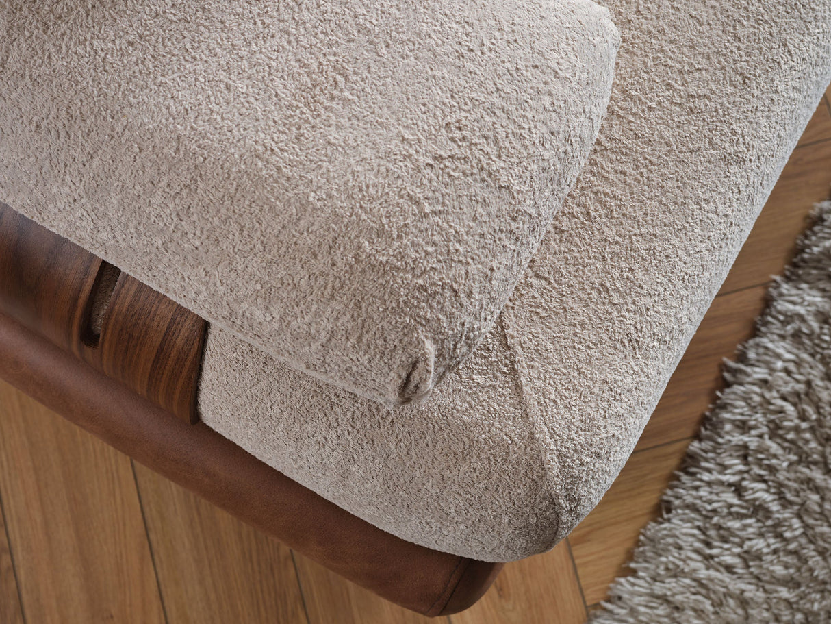 Alexa 4-pieces (Sofa & Module Sofa & 2 Chair) Livingroom Set in Cream from Furnia - Luna Furniture