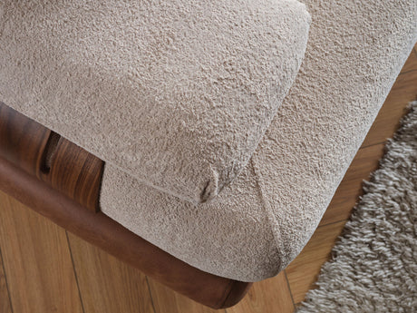 Alexa 4-pieces (Sofa & Module Sofa & 2 Chair) Livingroom Set in Cream from Furnia - Luna Furniture