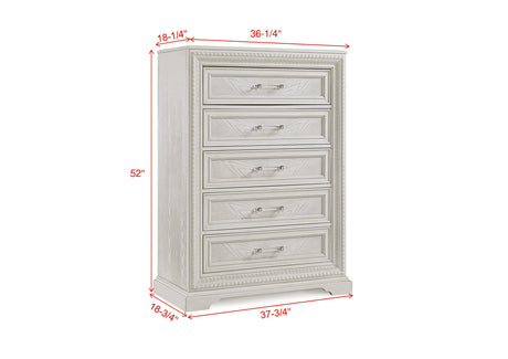 Alexandria Antique White Panel Bedroom Set from Crown Mark - Luna Furniture