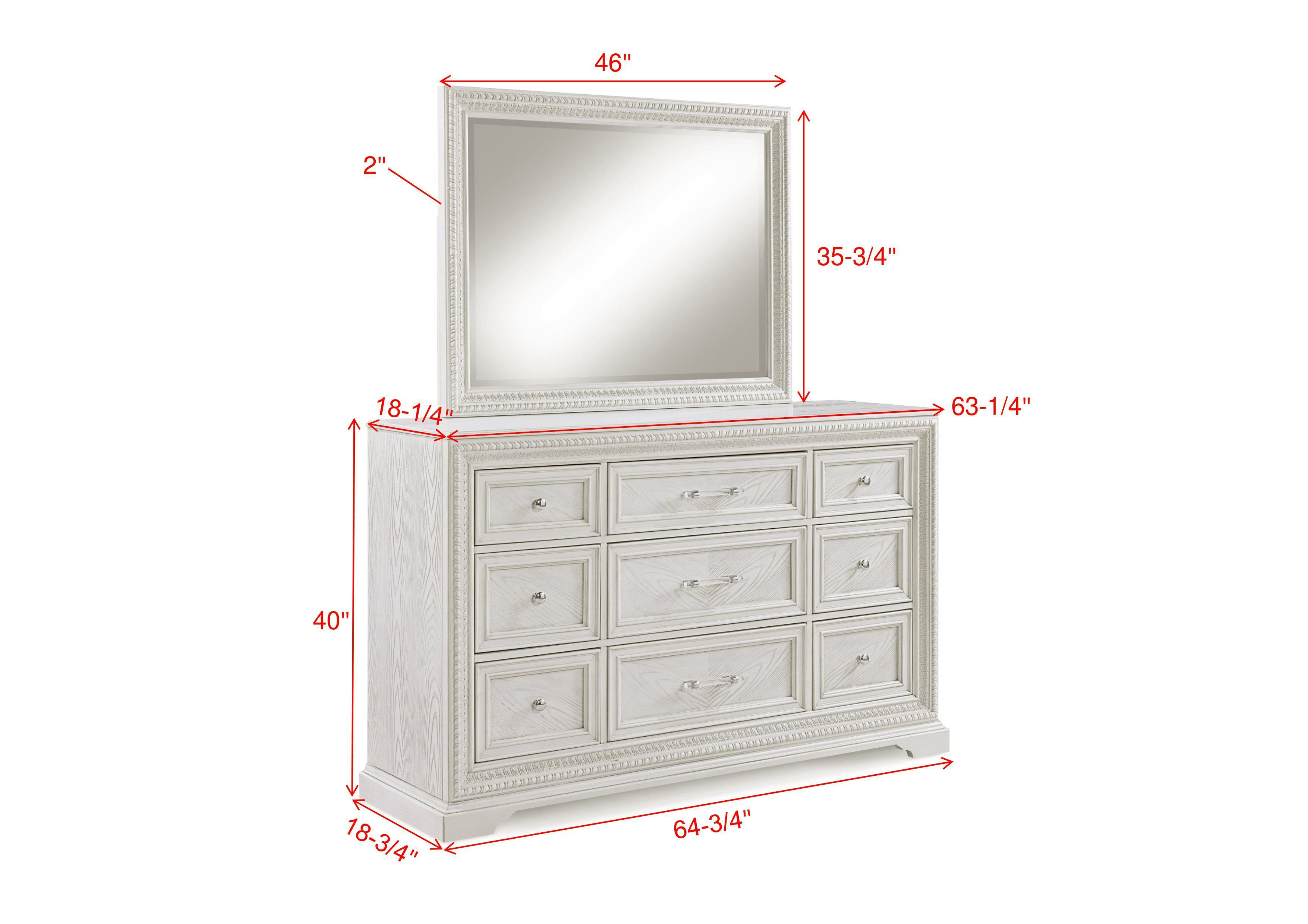 Alexandria Antique White Panel Bedroom Set – Luna Furniture