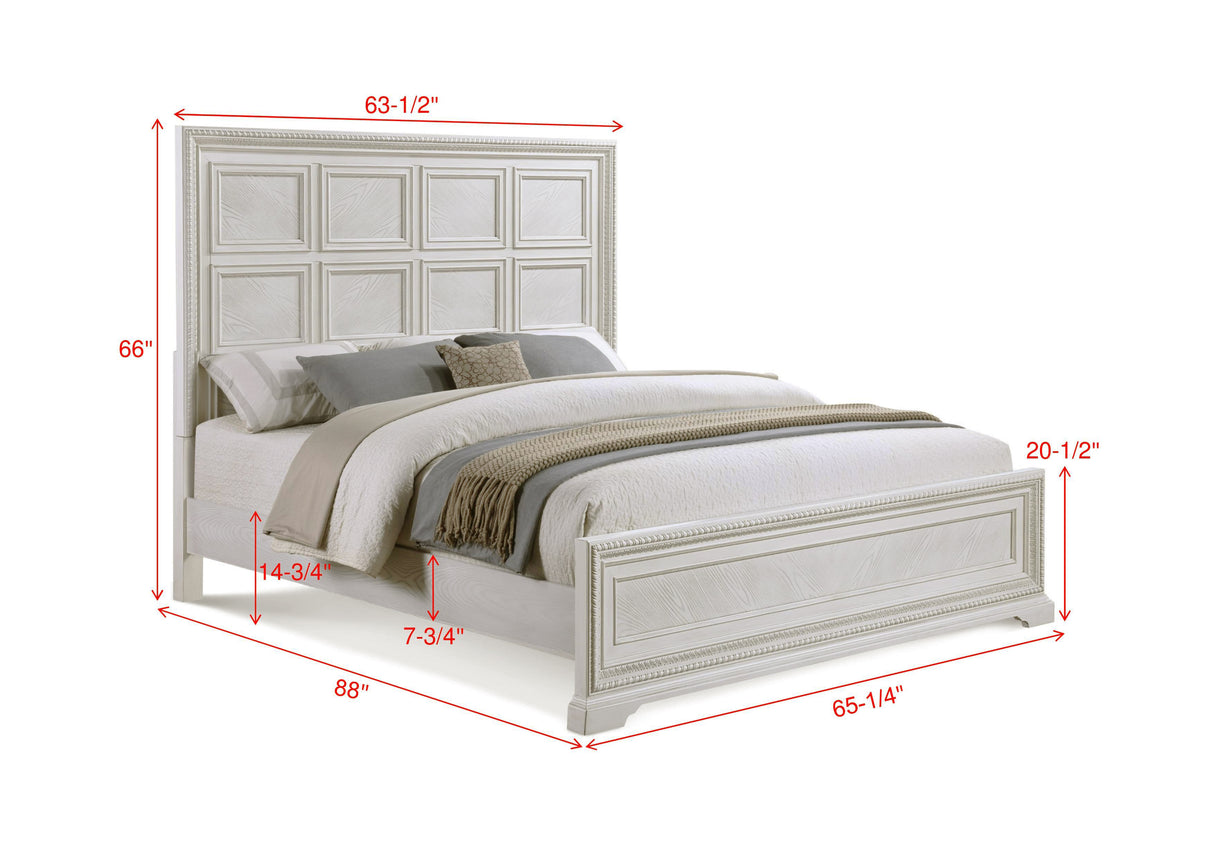 Alexandria Antique White Panel Bedroom Set from Crown Mark - Luna Furniture
