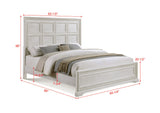 Alexandria Antique White Queen Panel Bed from Crown Mark - Luna Furniture