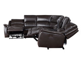 Alexandria Chocolate Top-Grain Leather 6-Piece Power Reclining Set from Steve Silver - Luna Furniture
