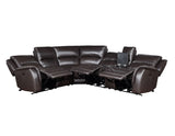Alexandria Chocolate Top-Grain Leather 6-Piece Power Reclining Set from Steve Silver - Luna Furniture