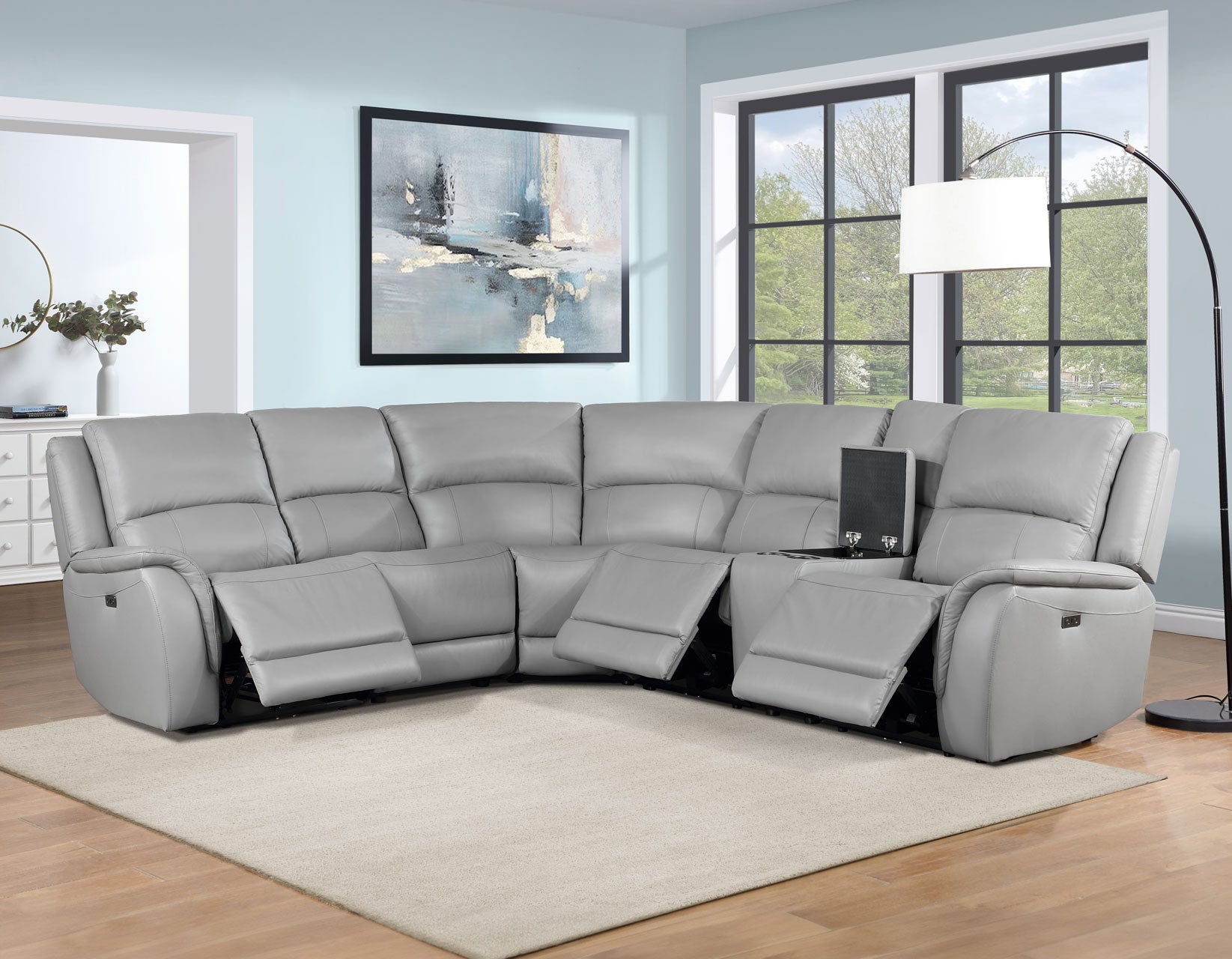 Steve Silver Alexandria Lift-Top Console, Stone – Luna Furniture