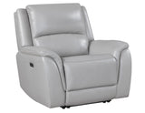 Alexandria Stone 3-Piece Top-Grain Leather Power Reclining Living Room Set from Steve Silver - Luna Furniture