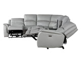 Alexandria Stone Top-Grain Leather 6-Piece Power Reclining Set from Steve Silver - Luna Furniture