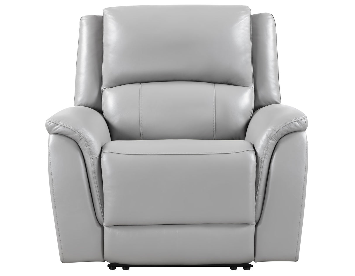 Alexandria Stone Top-Grain Leather Power Recliner from Steve Silver - Luna Furniture