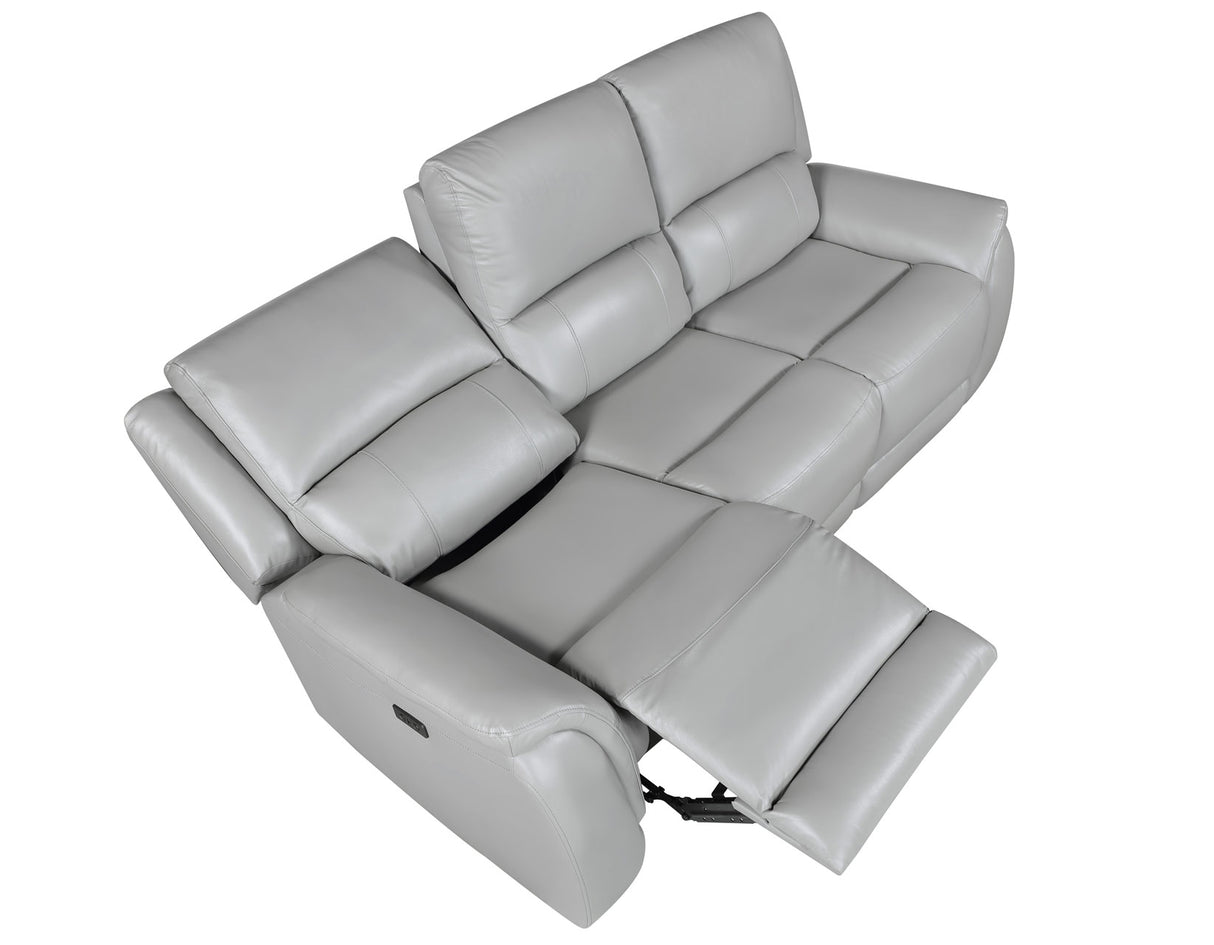 Alexandria Stone Top-Grain Leather Power Reclining Sofa from Steve Silver - Luna Furniture