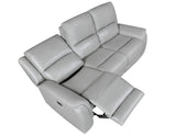 Alexandria Stone Top-Grain Leather Power Reclining Sofa from Steve Silver - Luna Furniture