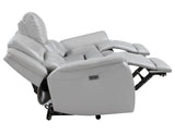 Alexandria Stone Top-Grain Leather Power Reclining Sofa from Steve Silver - Luna Furniture