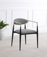 Alexis Gray Upholstered Dining Arm Chair, Set of 2 from Coaster - Luna Furniture