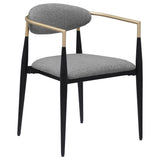 Alexis Gray Upholstered Dining Arm Chair, Set of 2 from Coaster - Luna Furniture