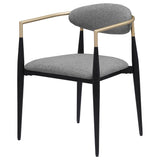 Alexis Gray Upholstered Dining Arm Chair, Set of 2 from Coaster - Luna Furniture