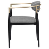 Alexis Gray Upholstered Dining Arm Chair, Set of 2 from Coaster - Luna Furniture