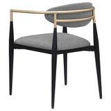 Alexis Gray Upholstered Dining Arm Chair, Set of 2 from Coaster - Luna Furniture