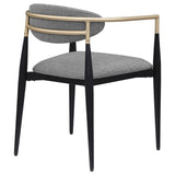 Alexis Gray Upholstered Dining Arm Chair, Set of 2 from Coaster - Luna Furniture