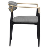 Alexis Gray Upholstered Dining Arm Chair, Set of 2 from Coaster - Luna Furniture