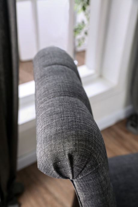 Alfred Antique Black/Gray Side Chair from Furniture of America - Luna Furniture