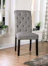 Alfred Antique Black/Light Gray Side Chair from Furniture of America - Luna Furniture