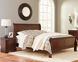 Alisdair Queen Sleigh Bed with 2 Nightstands in Reddish Brown from Ashley Furniture - Luna Furniture