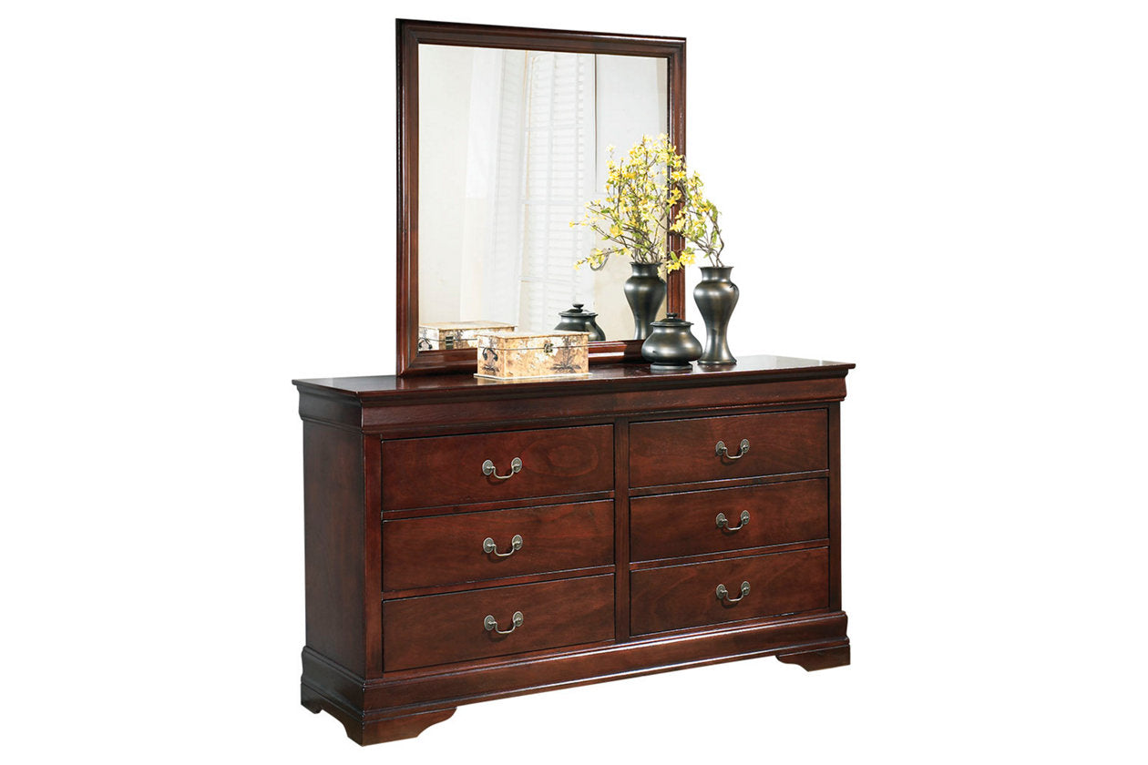 Alisdair Reddish Brown Dresser and Mirror from Ashley - Luna Furniture