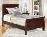 Alisdair Twin Sleigh Bed with 2 Nightstands in Reddish Brown from Ashley - Luna Furniture