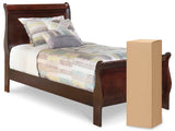 Alisdair Twin Sleigh Bed with Mattress in Reddish Brown from Ashley - Luna Furniture