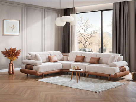 Allegra Cream Modular Sectional from Furnia - Luna Furniture