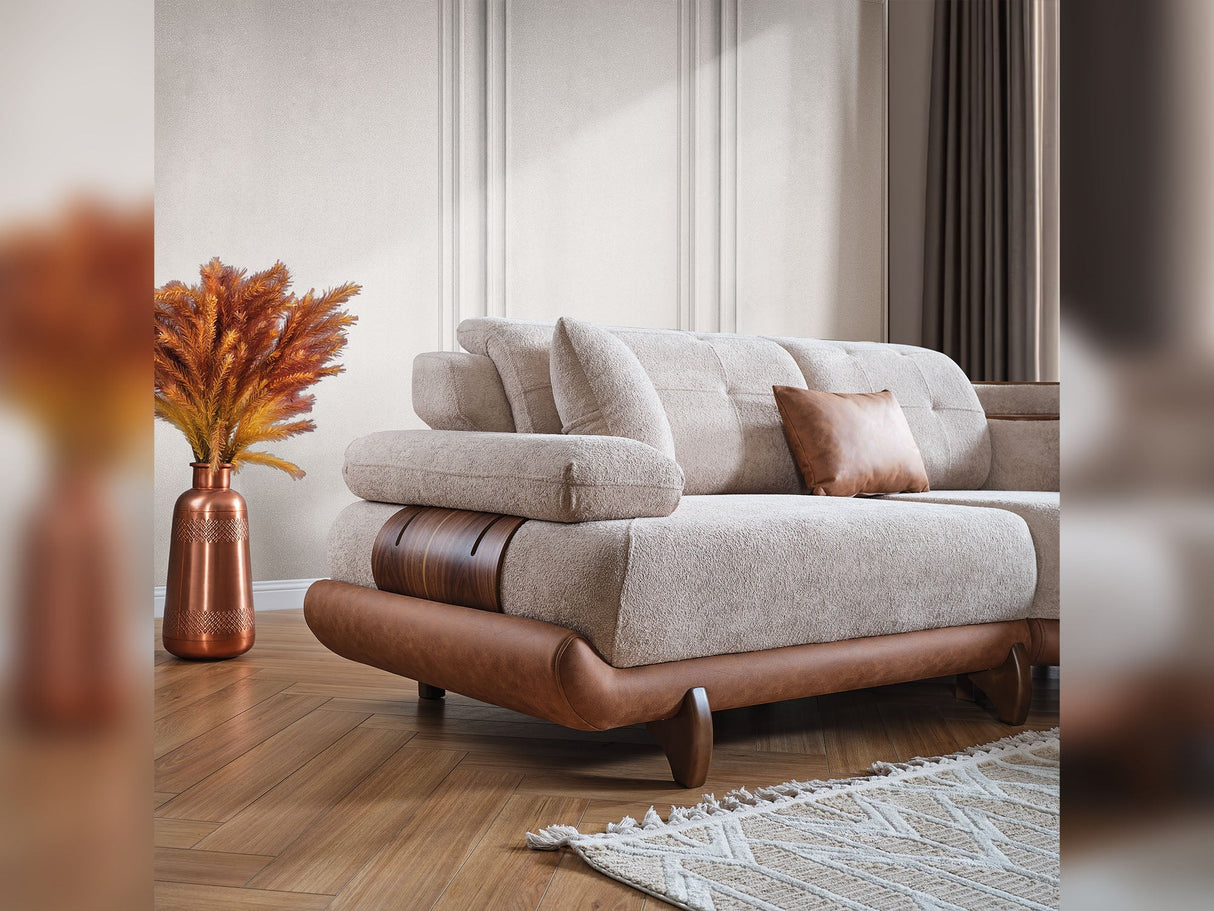 Allegra Cream Modular Sectional from Furnia - Luna Furniture