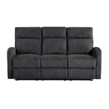 Allen Dark Gray Double Reclining Sofa from Homelegance - Luna Furniture