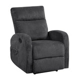 Allen Dark Gray Reclining Chair from Homelegance - Luna Furniture
