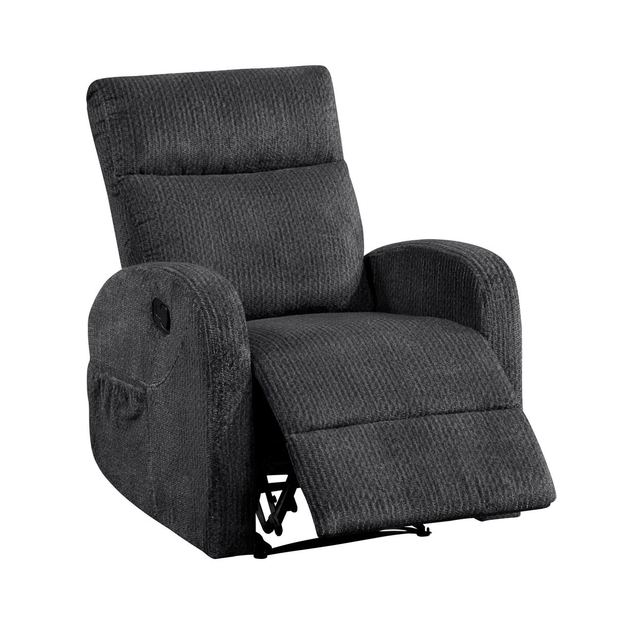 Allen Dark Gray Reclining Chair from Homelegance - Luna Furniture