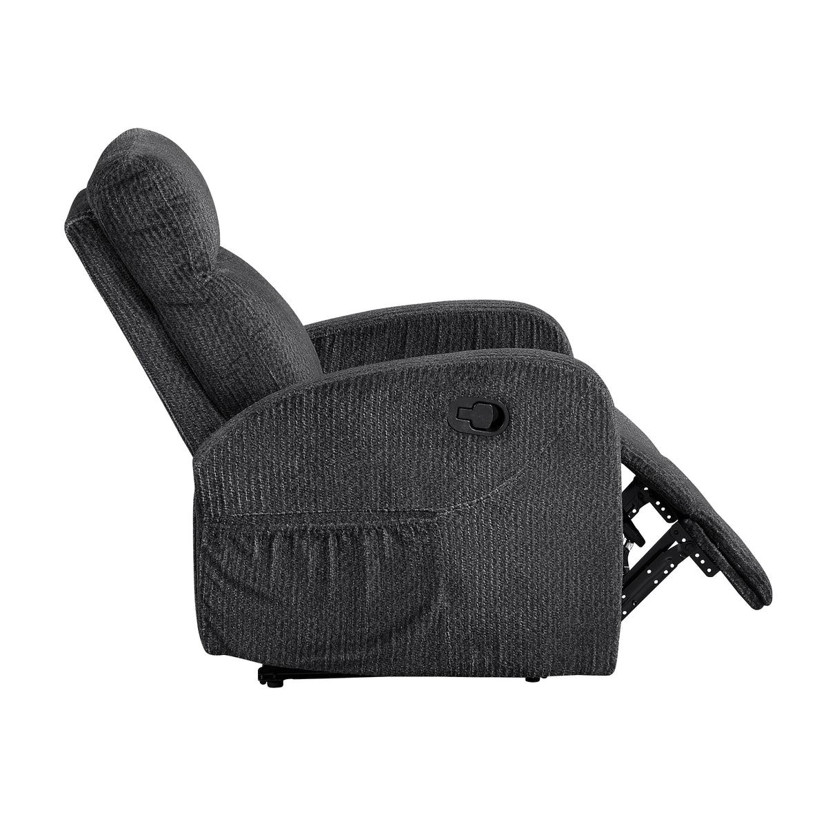 Allen Dark Gray Reclining Chair from Homelegance - Luna Furniture